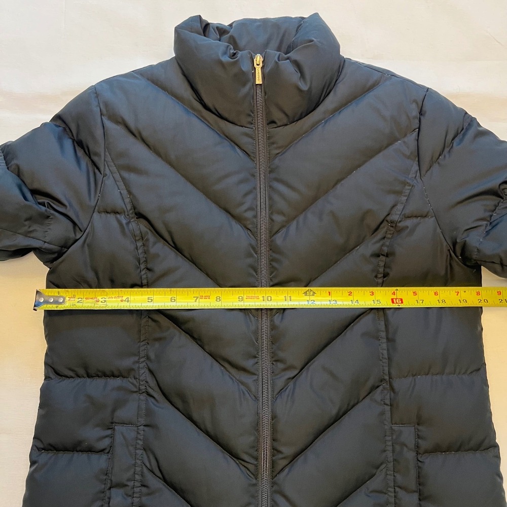 Lands' End Black Down Puffer Winter Coat Jacket Women's Size S (6-8) - Picture 7 of 11